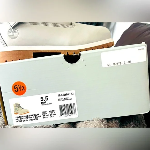 ✨LIKE-NEW✨Timberland Premium 6’ Waterproof (Grey), Men’s Size 5.5/Women’s Size 7 - Picture 12 of 12